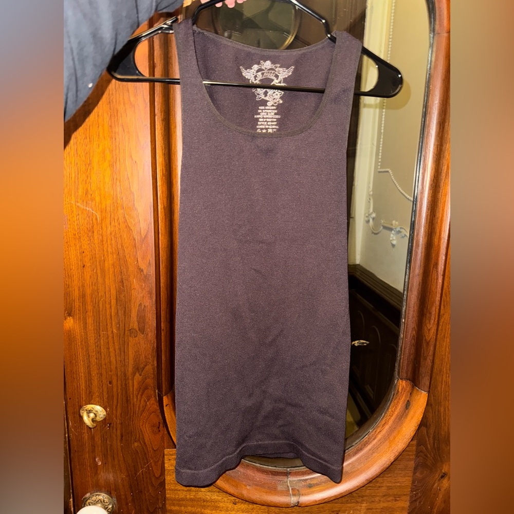 So Nikki Black Ribbed Tank Top – One Size